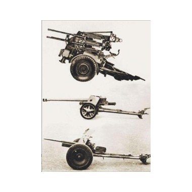 Maquette PAK35+ PAK 40+ Flak 38 allemands, 2ème GM