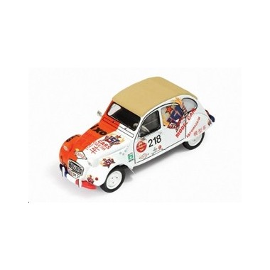 Miniature Citroen 2CV Peres 218 Paris-Pekin 2010