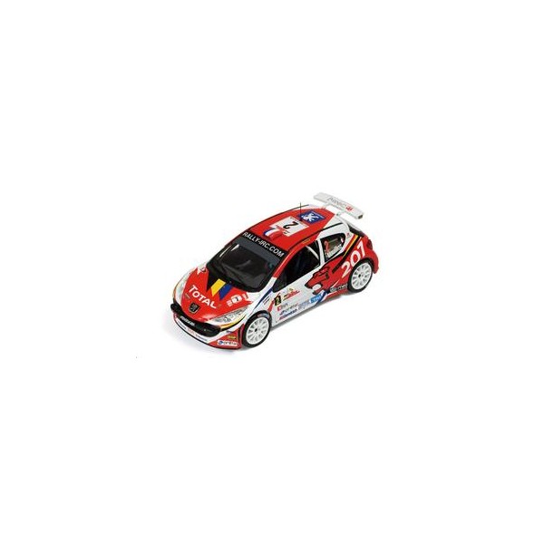 Miniature Peugeot 207 S2000 - Rallye Madère 2008 Vouilloz - IXO RAM348, 1/43, Zamak, Neuve