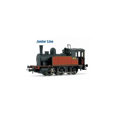 Locomotive tender à vapeur 030 noire et rouge 