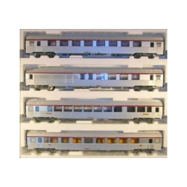 Coffret 4 voitures voyageurs TEE Le Mistral, SNCF, Epoque 4