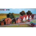 Maquette village avec 6 maisons différentes