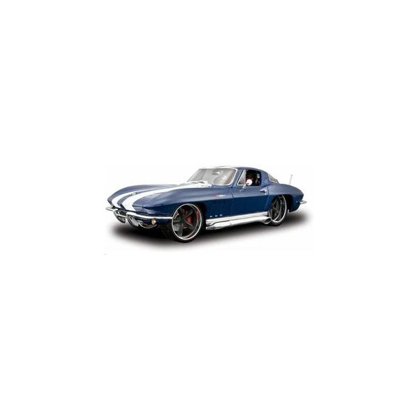 Miniature Chevrolet Corvette Stingray Bleue - Voiture De Collection Métal