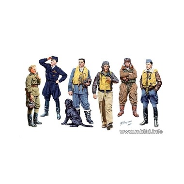 Figurines maquettes Pilotes célèbres, 2ème GM