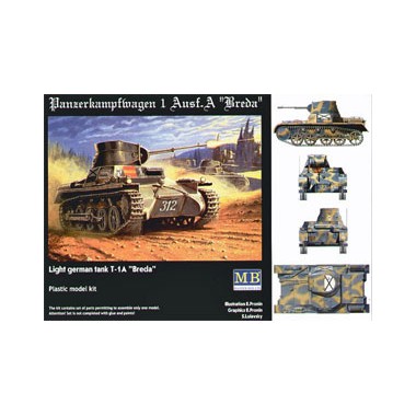 Maquette Panzerkampfwagen Auf.A Breda, 2ème GM 