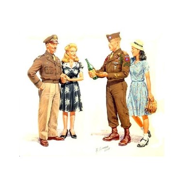 Figurines maquettes Victoire en Europe, 2ème GM 1945