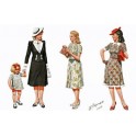Figurines maquettes Jeunes Femmes en Tenue de Ville, 2ème GM