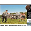 Figurines Maquettes Tankistes allemands au repos, 2eme GM