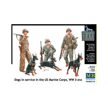 Figurines maquettes Service cynophile US Marines - 2e GM
