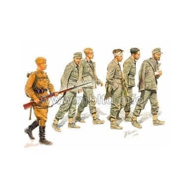 Figurines maquettes Prisonniers allemands, 2ème GM 1944