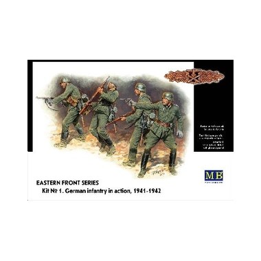 Figurines maquettes Fantassins allemands en action, 2ème GM
