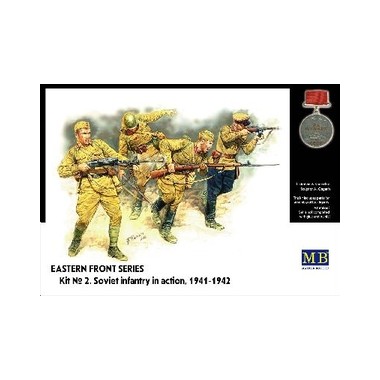 Figurines maquettes Fantassins soviétiques en action, 2ème GM