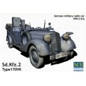 Maquette Sd.Kfz.2 Type 170 VK  véhicule radio Allemand, 2e GM