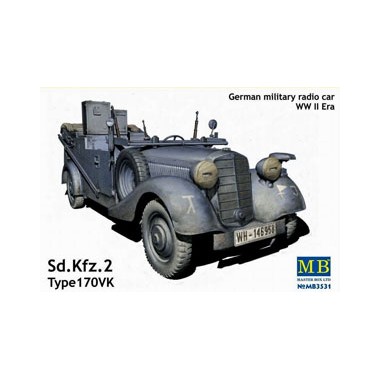 Maquette Sd.Kfz.2 Type 170 VK  véhicule radio Allemand, 2e GM