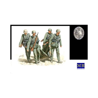 Figurines maquette Evacuation d'un blessé 2ème GM Stalingrad 1942