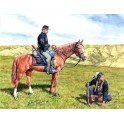 Figurines maquettes Cavalerie U.S. et Scout indien, Guerre d'Indépendance