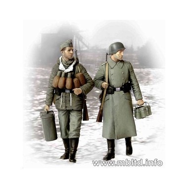 Figurines maquettes Ravitaillement, soldats allemands 2ème GM