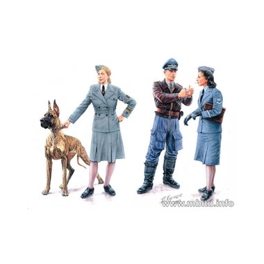 Figurines maquettes auxiliaires féminines Luftwaffe, 2ème GM