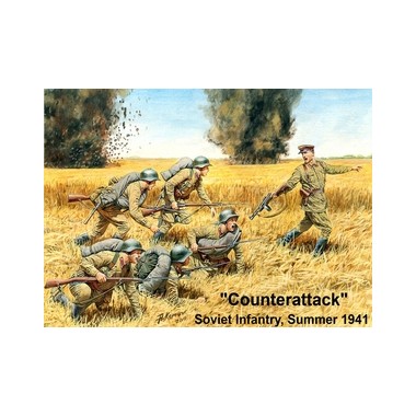 Figurines maquettes Contre attaque armée soviétique, 2ème GM été 1941