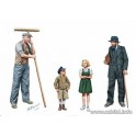 Figurines maquettes Civils Euope de l'Ouest, 2ème GM