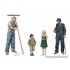 Figurines maquettes Civils Euope de l'Ouest, 2ème GM