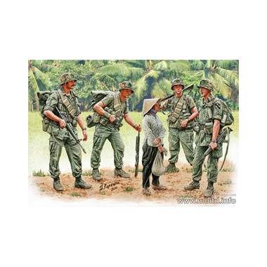 Figurines Maquettes Patrouille au Vietnam, Epoque Moderne
