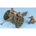 Miniature Canon 75mm Schneider avec servants, 2ème GM France 1940