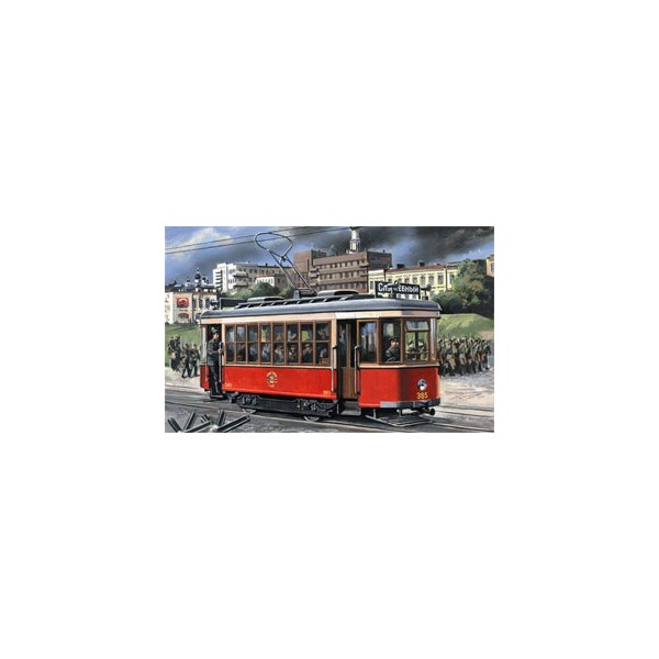 Maquette en carton : Tramway de Stuttgart - Schreiber-Bogen - Rue des