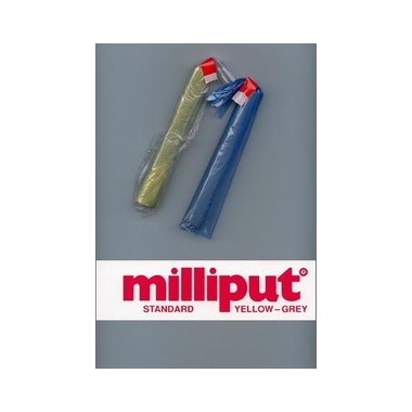 Milliput, pâte epoxy bi-composants grain standard (jaune/gris)