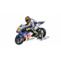 Miniature Yamaha YZR-M1 V. Rossi Moto GP 2009 Valencia avec figurine
