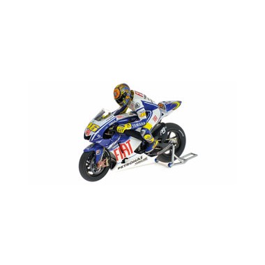 Miniature Yamaha YZR-M1 V. Rossi Moto GP 2009 Valencia avec figurine