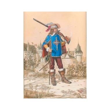 Patch Ecusson Mousquetaire Du Roi 1ère Compagnie - D'Artagnan 8x6.4cm