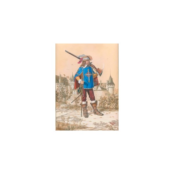 Plats d'étain - Zinnfiguren : 24 mousquetaires du roi de France