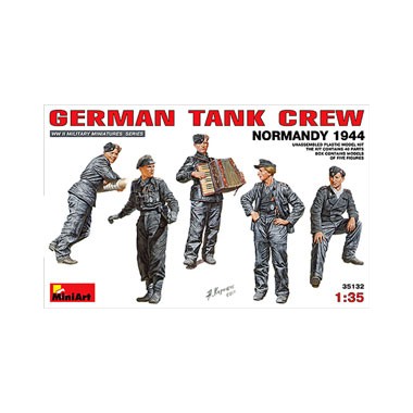 Figurines Maquette Tankistes allemands (Normandie 1944), 2eme GM