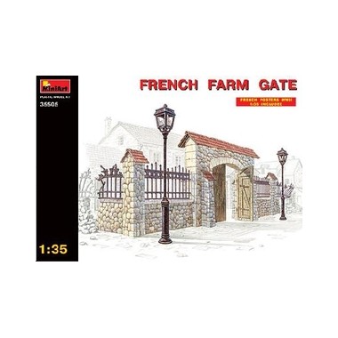 Maquette portail et mur de ferme France , 2ème GM 1944