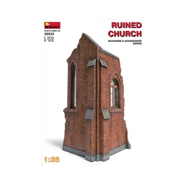 Maquette Eglise en ruine, 2ème GM