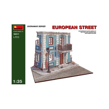 Diorama rue de ville européenne, 2ème GM 1939/45
