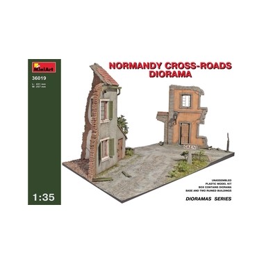 Diorama croisement de routes Normandie, 2ème GM