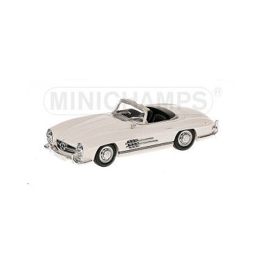 Miniature Mercedes 300SL Roadster blanc 1957