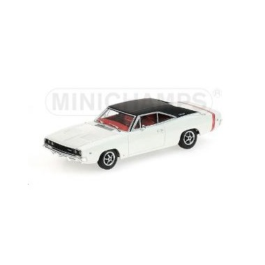 Miniature Dodge Charger HT Coupé blanche 1968 Miniature Dodge Charger HT Coupé blanche 1968