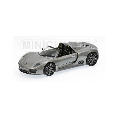 Miniature Porsche 918 Spyder gris métallisé 2010