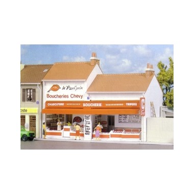 Modélisme HO : Le village français : Maisons jumelles - MKD - Rue des