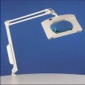 Lampe de modéliste avec loupe rectangulaire