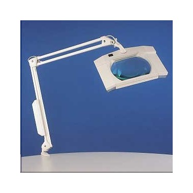 Lampe de modéliste avec loupe rectangulaire