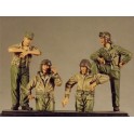 Figurines maquettes Equipage de char et tankistes U.S., 2ème GM