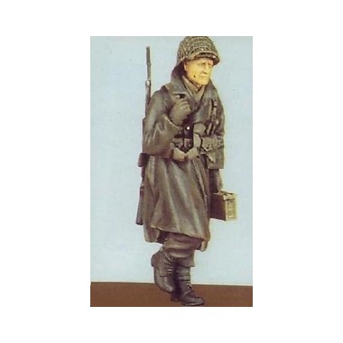 Figurine maquette GI U.S. en manteau, 2ème GM 1944