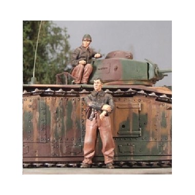 Figurines Tankistes français char B1Bis, 2ème GM Mai 1940