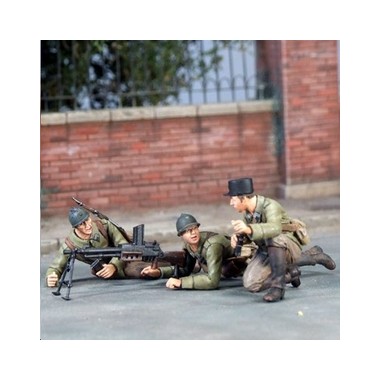 Figurines maquettes Equipe FM24-29 français, 2ème GM Mai 1940