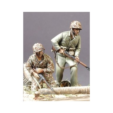 Figurines maquettes USMC à Tarawa, 2ème GM Novembre 1943