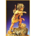 Figurine maquette Chasseur magdalénien avec tête d'ours